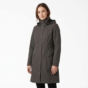 Kristen Blake winter parka insulated hooded tailored fit XL charcoal